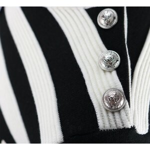 Balmain Jersey Zwart Wit