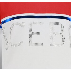 Iceberg Sweater Wit Rood Swarovski MGICE0351J