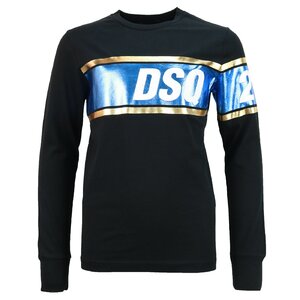 Dsquared2 Shirt Zwart met metal Print