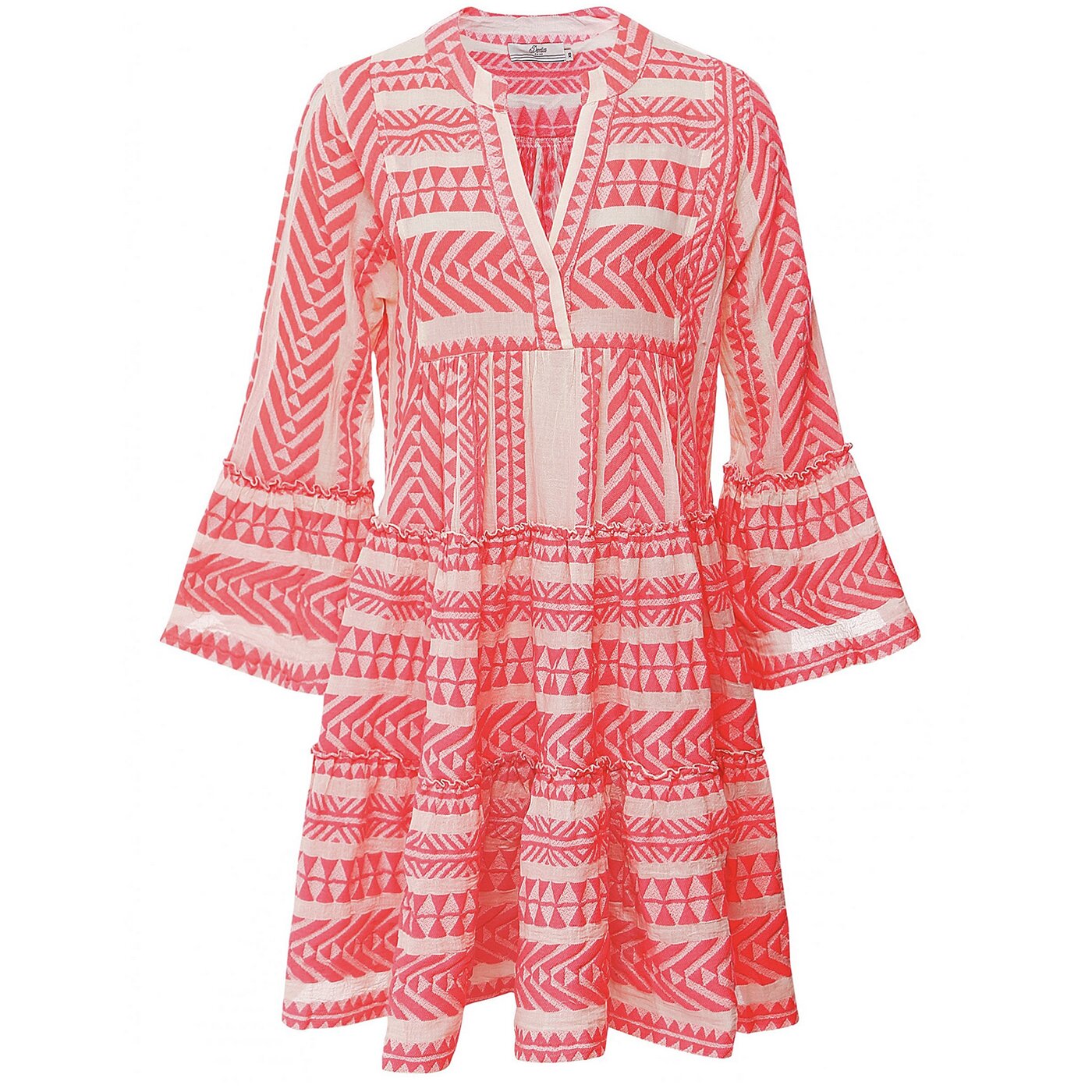 Typisch Okkernoot Ophef Devotion Ella Short Dress Pink Off White 022545G - Fashion for Kids & Teens